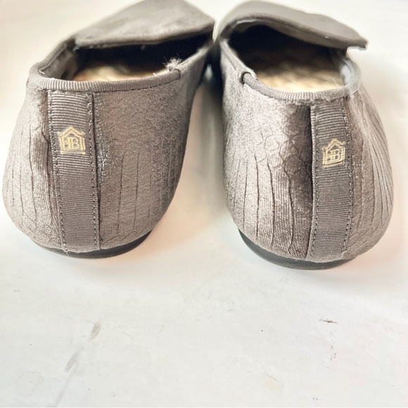 Birdies Starling Gray Velvet Snake Print Slip-On Loafers - Picture 5 of 6